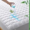 imageUNILIBRA King Mattress Protector Waterproof Rayon from Bamboo Deep Pocket Mattress Pad Fit up to 621 Breathable Soft Filling Quilted Fitted Mattress CoverTwin XL