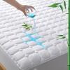imageUNILIBRA King Mattress Protector Waterproof Rayon from Bamboo Deep Pocket Mattress Pad Fit up to 621 Breathable Soft Filling Quilted Fitted Mattress CoverCalifornia King