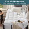 imageUNILIBRA King Size Mattress Pad Cooling Rayon from Bamboo Quilted Fitted Mattress Protector Pillow Top Mattress Cover with Deep Pocket Up to 21 Inches Ultra Soft Filling Mattress TopperTwin XL