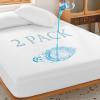imageMattress Protector King Size Waterproof 6quot25quot Fitted Deep Pocket Mattress Cover Breathable Noiseless King Mattress Protector Bed Cover  Vinyl FreeKing