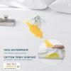 imageKing Size 100 Waterproof Mattress Protector Breathable Soft Cotton Terry Mattress Cover Noiseless 6quot19quot Strechable Deep Pocket Mattress Protector Cover