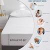 imageKing Size 100 Waterproof Mattress Protector Breathable Soft Cotton Terry Mattress Cover Noiseless 6quot19quot Strechable Deep Pocket Mattress Protector Cover