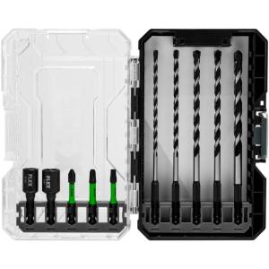 imageFLEX STACK PACK 10Piece Carbide Tipped MultiConstruction Drill and Drive Bit Set  FAM1060110