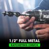 imageFLEX 24V Brushless Cordless 12Inch 1400 InLbs Torque 2Speed Drill Driver Turbo Mode Kit with 25Ah 50Ah Lithium Batteries and 160W Fast Charger  FX1171T2B650 InLbs