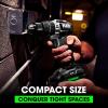 imageFLEX 24V Brushless Cordless 12Inch 650 InLbs Torque 2Speed Compact Hammer Drill Kit with 25Ah Lithium Battery and 160W Fast Charger  FX12311A750 InLbs