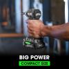 imageFLEX 24V Brushless Cordless 14Inch Hex Compact Impact Driver SelfTapping Screw Mode Kit with 25Ah Lithium Battery and 160W Fast Charger  FX13311A1 700 Inlbs