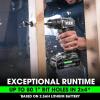 imageFLEX 24V Brushless Cordless 2Tool Compact Combo Kit 12Inch 2Speed Drill Driver and 14Inch Hex Impact Driver with 2 25Ah Lithium Batteries and 160W Fast Charger  FXM2052ACompact