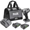 imageFLEX 24V Brushless Cordless 14Inch Hex Compact Impact Driver SelfTapping Screw Mode Kit with 25Ah Lithium Battery and 160W Fast Charger  FX13311A1 800 Inlbs