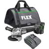 imageFLEX 24V Brushless Cordless 5Inch 10000 RPM Variable Speed Paddle Switch Angle Grinder Kit with 50Ah Lithium Battery and 160W Fast Charger  FX3171A1CPaddle Switch  wBattery and Charger