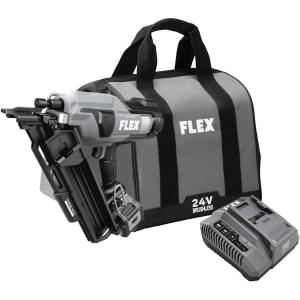 imageFLEX 24V Brushless 30 Framing Nailer Kit with 50Ah Lithium Battery and 160W Fast Charger  FX4351B1C