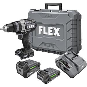 imageFLEX 24V Brushless Cordless 12Inch 650 InLbs Torque 2Speed Compact Hammer Drill Kit with 25Ah Lithium Battery and 160W Fast Charger  FX12311A1 400 InLbs