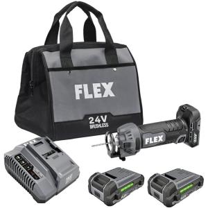 imageFLEX 24V Brushless Cordless Drywall Cut Out Tool Only Battery and Charger Not Included  FX2471Zw225Ah Batteries