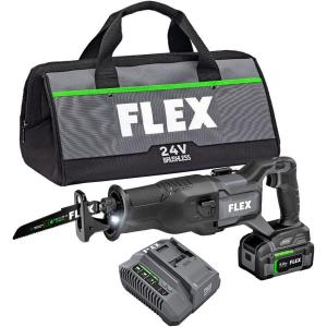 imageFLEX 24V Brushless Cordless Reciprocating Saw Kit with 50Ah Lithium Battery and 160W Fast Charger  FX22711C
