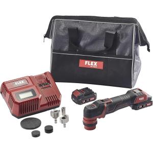 imageFLEX PXE 80 120EC set USA 12V Cordless MultiPolisherSet Includes Two 25Ah Batteries One Charger ampamp Soft Bag