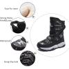 imageGUBARUN Boys Snow Boots Winter Waterproof Slip Resistant Cold Weather Shoes ToddlerLittle KidBig KidBlack