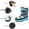 imageGUBARUN Boys Snow Boots Winter Waterproof Slip Resistant Cold Weather Shoes ToddlerLittle KidBig KidBlackBlue