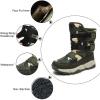 imageGUBARUN Boys Snow Boots Winter Waterproof Slip Resistant Cold Weather Shoes ToddlerLittle KidBig KidGreen