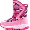 imageGUBARUN Boys Snow Boots Winter Waterproof Slip Resistant Cold Weather Shoes ToddlerLittle KidBig KidPink