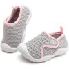 imageGUBARUN Toddler Boys Girls Sneakers Kids Lightweight Tennis Shoes BreathableGrey Pink