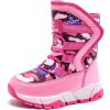 imageGUBARUN Boys Snow Boots Winter Waterproof Slip Resistant Cold Weather Shoes ToddlerLittle KidBig KidPink