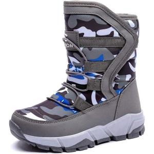 imageGUBARUN Boys Snow Boots Winter Waterproof Slip Resistant Cold Weather Shoes ToddlerLittle KidBig KidGrey