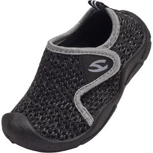 imageGUBARUN Toddler Boys Girls Sneakers Kids Lightweight Tennis Shoes BreathableBlackGrey