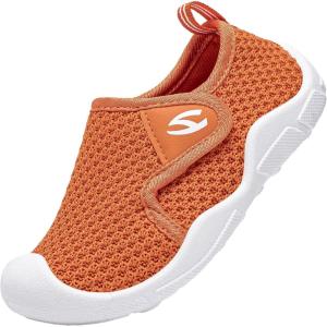imageGUBARUN Toddler Boys Girls Sneakers Kids Lightweight Tennis Shoes BreathableOrangeWhite