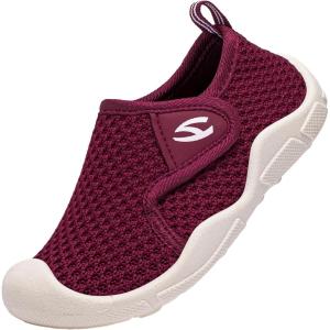 imageGUBARUN Toddler Boys Girls Sneakers Kids Lightweight Tennis Shoes BreathableWine Red