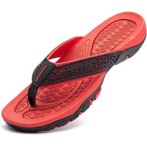 imageGUBARUN Mens Sport Flip Flops Comfort Casual Thong Sandals Outdoor61red