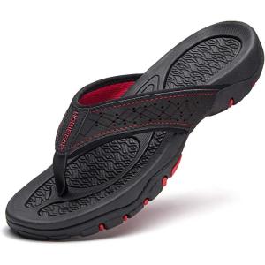 imageGUBARUN Mens Sport Flip Flops Comfort Casual Thong Sandals OutdoorBlack