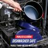 imageBlue Diamond 5QT Saute Pan Jumbo Cooker Skillet with Helper Handle and Lid NonToxic PFASFree Diamond Infused Healthy Ceramic Nonstick Dishwasher Safe Oven Safe Metal Utensil Safe BlueBlue