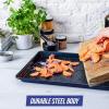 imageBlue Diamond Bakeware Diamond Infused Nonstick 5 Piece Baking Set with 13x18inch Baking Sheet13x9inch Cookie Sheet 12 Cup Muffin Pan Square Cake Pan ampamp Loaf Pan DishwasherFreezer Safe PFASFree5 Piece Baking Set with Cookie Sheets
