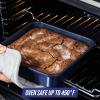 imageBlue Diamond Bakeware Diamond Infused Nonstick 5 Piece Baking Set with 13x18inch Baking Sheet13x9inch Cookie Sheet 12 Cup Muffin Pan Square Cake Pan ampamp Loaf Pan DishwasherFreezer Safe PFASFree13 x 9 Rectangular Baking Pan