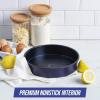 imageBlue Diamond Bakeware Diamond Infused Nonstick 5 Piece Baking Set with 13x18inch Baking Sheet13x9inch Cookie Sheet 12 Cup Muffin Pan Square Cake Pan ampamp Loaf Pan DishwasherFreezer Safe PFASFree9 Round Cake Baking Pan