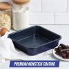 imageBlue Diamond Bakeware Diamond Infused Nonstick 5 Piece Baking Set with 13x18inch Baking Sheet13x9inch Cookie Sheet 12 Cup Muffin Pan Square Cake Pan ampamp Loaf Pan DishwasherFreezer Safe PFASFree13 x 9 Rectangular Baking Pan