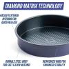 imageBlue Diamond Bakeware Diamond Infused Nonstick 5 Piece Baking Set with 13x18inch Baking Sheet13x9inch Cookie Sheet 12 Cup Muffin Pan Square Cake Pan ampamp Loaf Pan DishwasherFreezer Safe PFASFree9 Round Cake Baking Pan