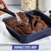 imageBlue Diamond Bakeware Diamond Infused Nonstick 5 Piece Baking Set with 13x18inch Baking Sheet13x9inch Cookie Sheet 12 Cup Muffin Pan Square Cake Pan ampamp Loaf Pan DishwasherFreezer Safe PFASFree13 x 9 Rectangular Baking Pan