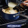 imageBlue Diamond Cookware 2QT Saucepan Pot with Lid Diamond Infused Ceramic Nonstick PFAS and PFOAFree Dishwasher Safe Oven Safe Durable Versatile Easy Clean Even Heating Blue2 QT Saucepan