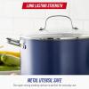 imageBlue Diamond Cookware 2QT Saucepan Pot with Lid Diamond Infused Ceramic Nonstick PFAS and PFOAFree Dishwasher Safe Oven Safe Durable Versatile Easy Clean Even Heating Blue8 QT Stockpot with Lid