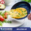 imageBlue Diamond Cookware Mini Egg Fry Pan Skillet Diamond Infused Healthy Ceramic Nonstick PFAS ampamp PFOAFree Dishwasher Safe Oven Safe Even Heating Easy Clean Warp Control BlueBlue