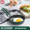 imageBlue Diamond Cookware Mini Egg Fry Pan Skillet Diamond Infused Healthy Ceramic Nonstick PFAS ampamp PFOAFree Dishwasher Safe Oven Safe Even Heating Easy Clean Warp Control BlueGreen
