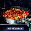 imageBlue Diamond Cookware TriPly Stainless Steel Ceramic Nonstick 375QT Saute Pan Jumbo Cooker with Lid PFASFree Multi Clad Induction Dishwasher Safe Oven Safe SilverSaute Pan