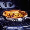 imageBlue Diamond Cookware TriPly Stainless Steel Ceramic Nonstick 375QT Saute Pan Jumbo Cooker with Lid PFASFree Multi Clad Induction Dishwasher Safe Oven Safe SilverSaucepan