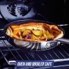 imageBlue Diamond Cookware TriPly Stainless Steel Ceramic Nonstick 375QT Saute Pan Jumbo Cooker with Lid PFASFree Multi Clad Induction Dishwasher Safe Oven Safe SilverSaucepan