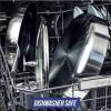 imageBlue Diamond Cookware TriPly Stainless Steel Ceramic Nonstick 375QT Saute Pan Jumbo Cooker with Lid PFASFree Multi Clad Induction Dishwasher Safe Oven Safe SilverSaucepan
