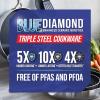 imageBlue Diamond Cookware TriPly Stainless Steel Ceramic Nonstick 375QT Saute Pan Jumbo Cooker with Lid PFASFree Multi Clad Induction Dishwasher Safe Oven Safe SilverSaucepan