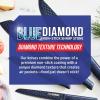 imageBlue Diamond Sharp Stone Nonstick Stainless Steel Cutlery 3 Piece Set including Chef Serrated and Pairing Knives with Covers Diamond Texture Blade Dishwasher Safe Blue3 Piece Chefs Knife Set