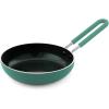 imageBlue Diamond Cookware Mini Egg Fry Pan Skillet Diamond Infused Healthy Ceramic Nonstick PFAS ampamp PFOAFree Dishwasher Safe Oven Safe Even Heating Easy Clean Warp Control BlueGreen