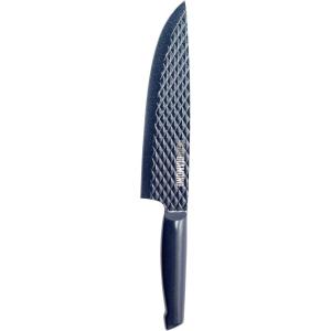 imageBlue Diamond Sharp Stone Nonstick Stainless Steel Cutlery 8quot Chef Knife with Cover Diamond Texture Blade Dishwasher Safe Knives Blue8