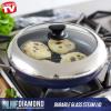 imageBlue Diamond 11quot Grill Genie Pan Diamond Infused Ceramic Nonstick with Lid PFOA and PFASFree Dishwasher ampamp Oven Safe Durable Cookware for Indoor Grilling Searing Versatile Cooking Blue11 Grill Genie Pan with Helper Handles